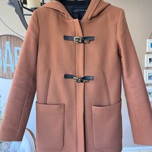 Zara Brown Coat with Black Lining